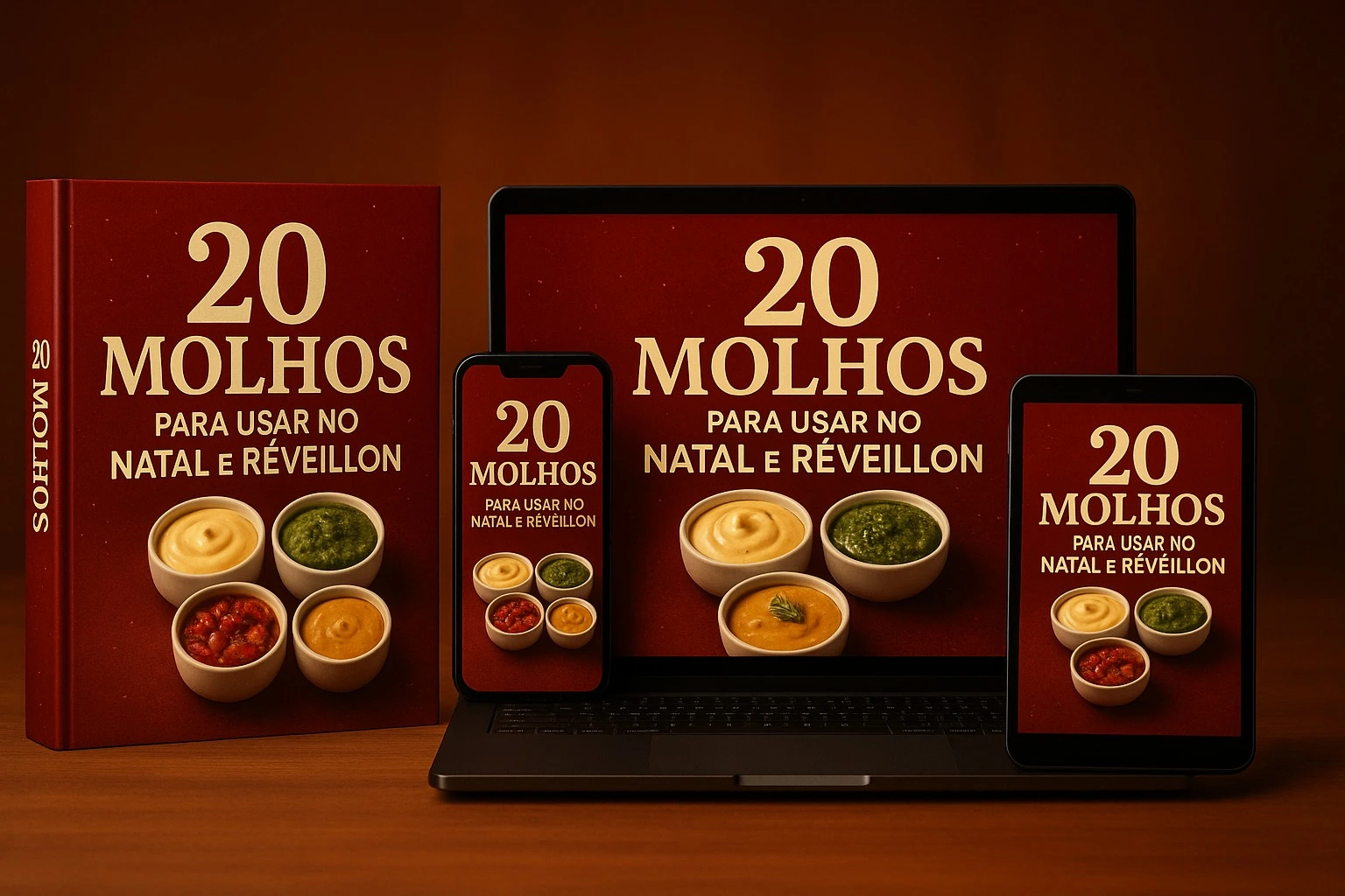 E-book com 20 receitas exclusivas de petiscos fáceis de preparar com técnicas profissionais